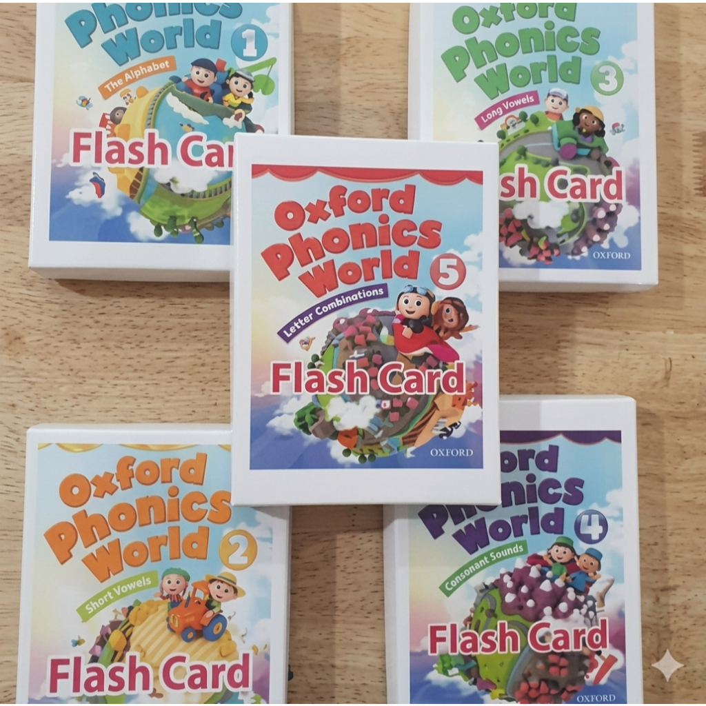 Flashcard Oxford Phonics World 1-5 Thẻ Học Phonics Tiếng Anh Cho Bé