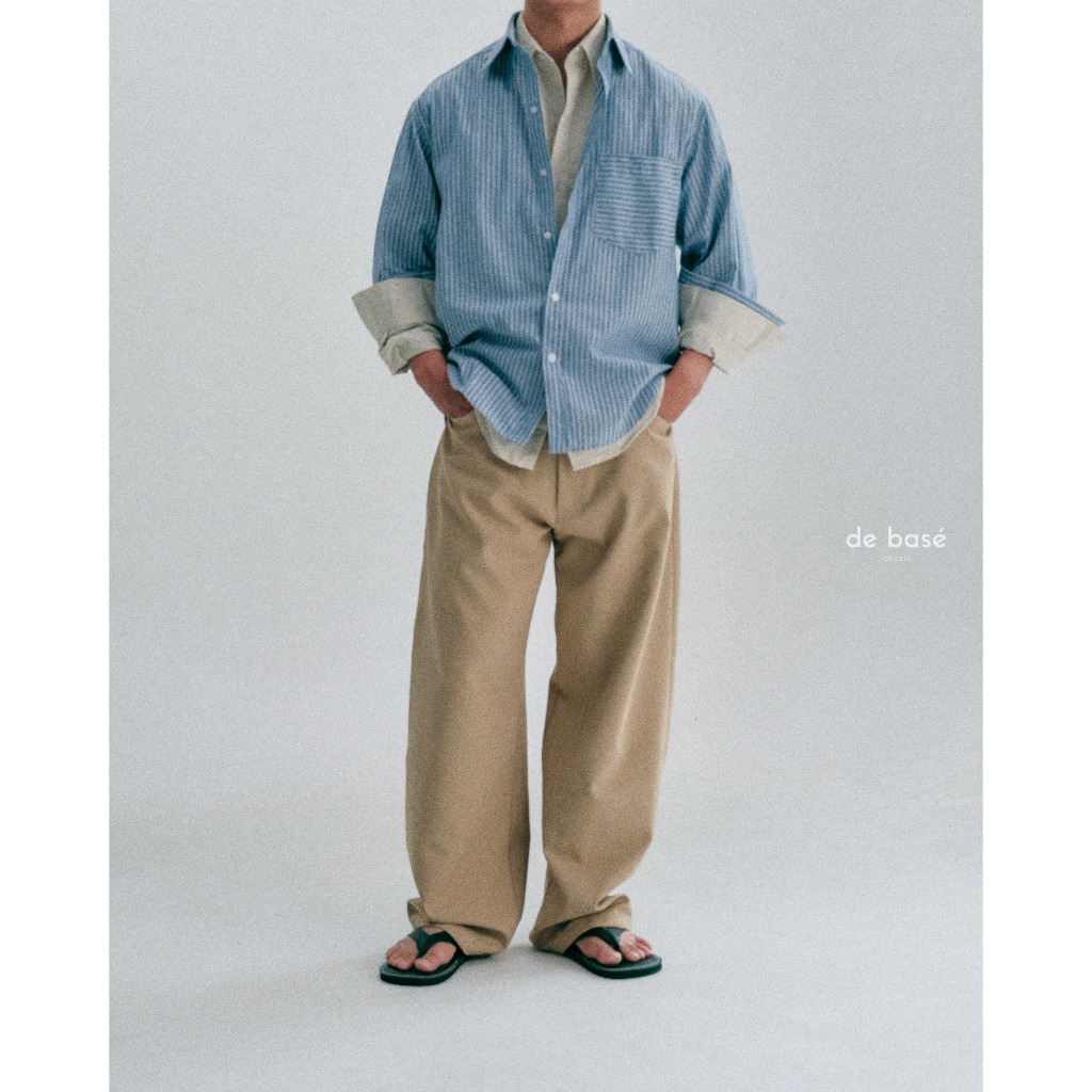 basé PANTS 08 - Quần KAKI Polyester Beige - de basé