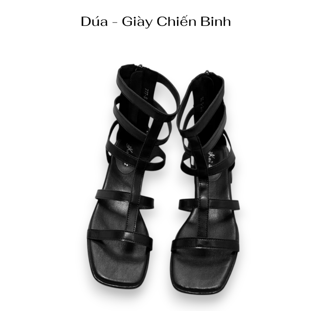 Giày Sandal Chiến Binh Dây Ngang Cao Cấp, Chính Hãng KAILI, N48, Đế cao 3 Phân Sandal Nữ, Boot Nữ