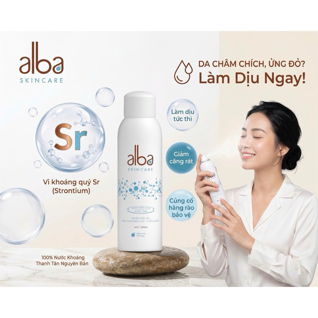 🫧Xịt khoáng cấp ẩm bù khoáng chuyên sâu ALBA SKINCARE LADY 300ml