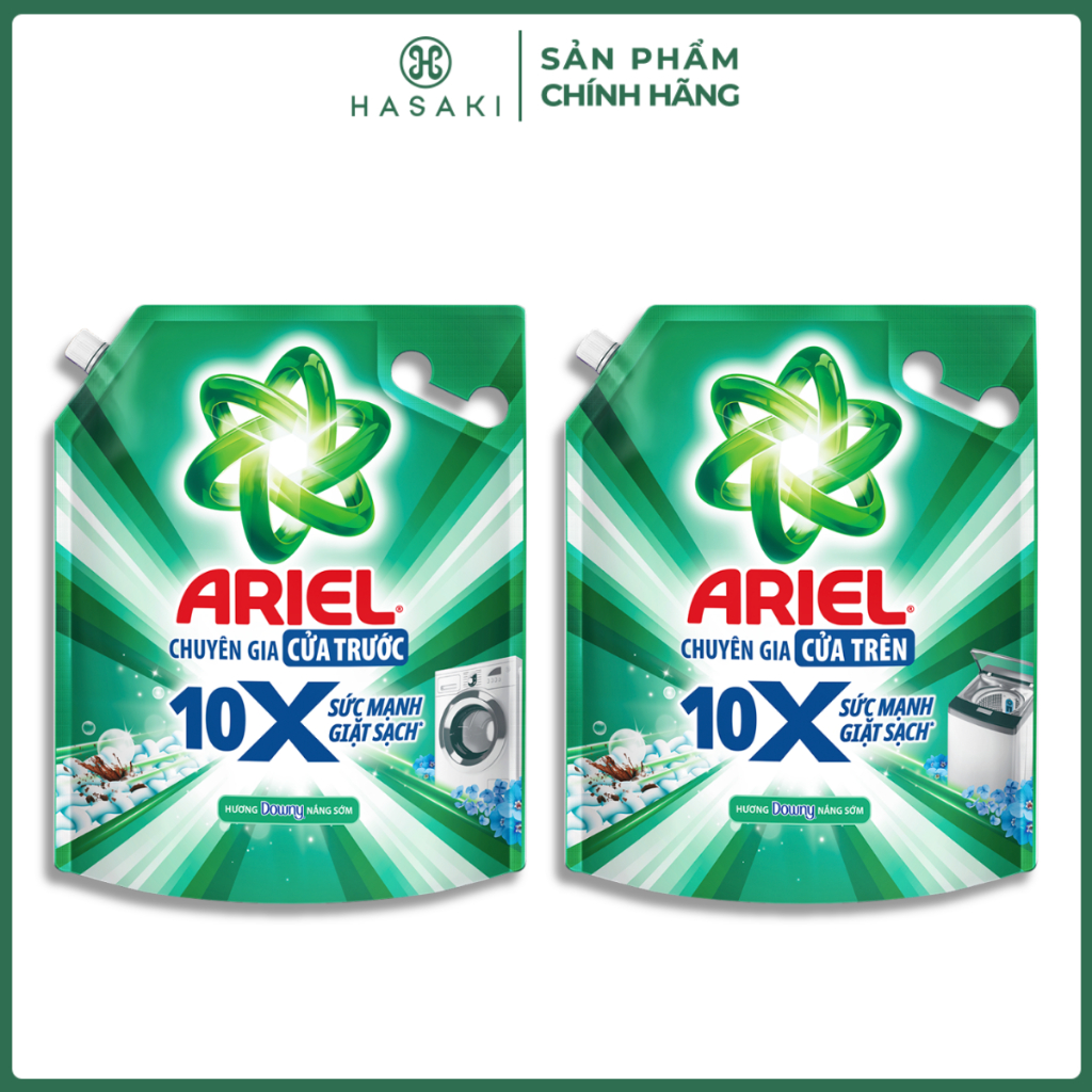 Nước Giặt Ariel 10X Sức Mạnh Giặt Sạch - Cửa Trên 2.9kg/ Cửa Trước 2.7kg Hasaki Sản Phẩm Chính Hãng