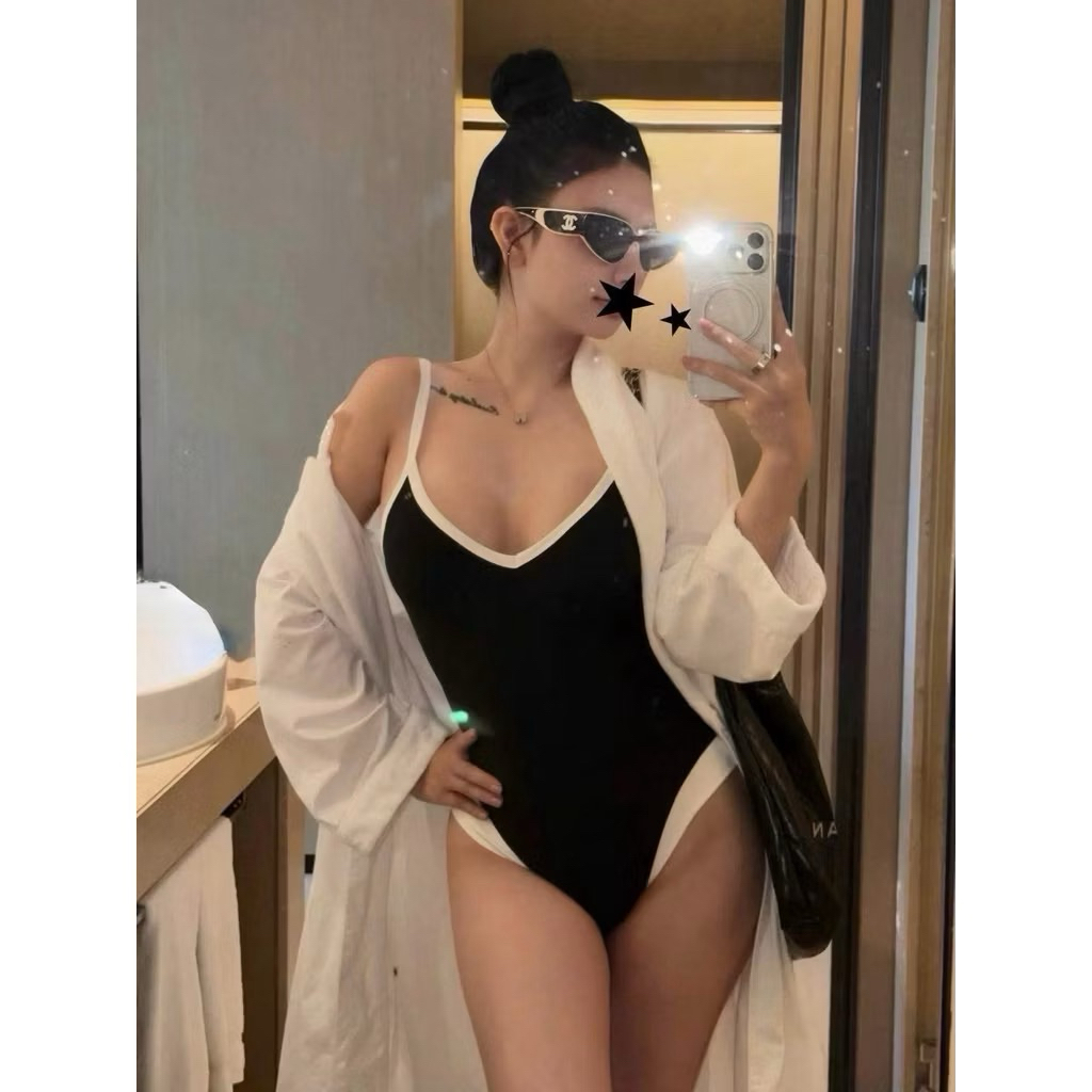 Bikini TMT bikini áo tắm liền thân bodysuit phối trắng tăng đưa cao cấp | BigBuy360 - bigbuy360.vn