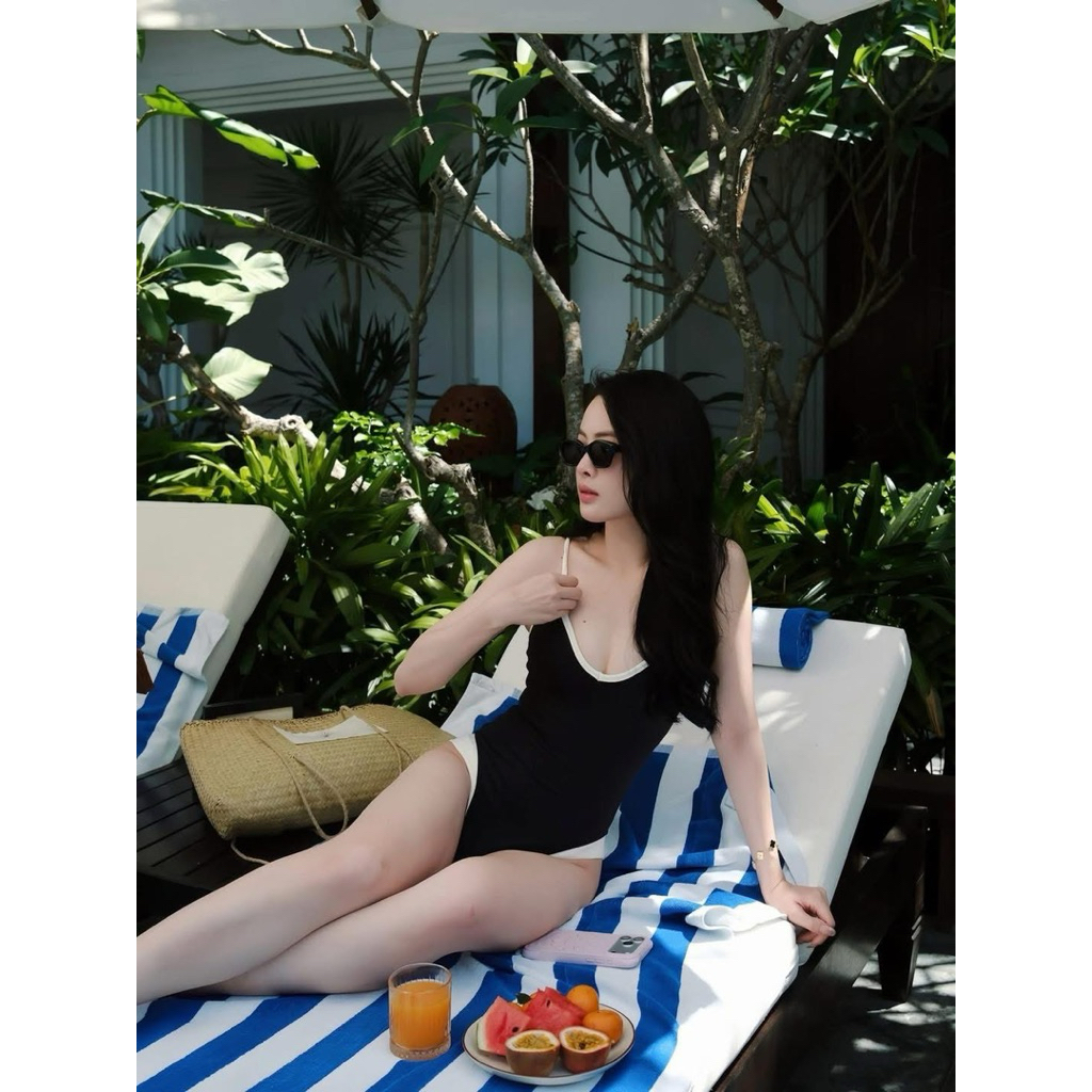 Bikini TMT bikini áo tắm liền thân bodysuit phối trắng tăng đưa cao cấp | BigBuy360 - bigbuy360.vn