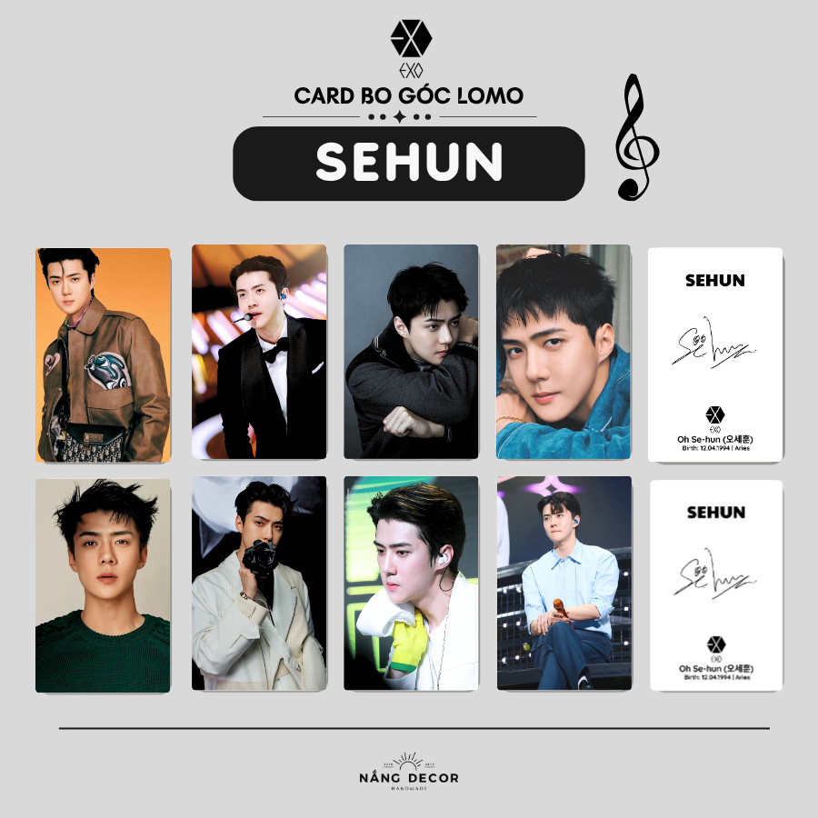 [HCM] Card Bo Góc  Exo SEHUN Oh Se-hun - Size 5.4 x 9cm | Nắng Decor 2015