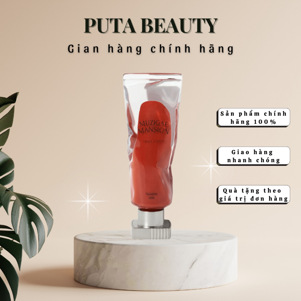 Son thuần chay Muzigae Mansion Vegan Base Lip Liquid - Puta Beauty