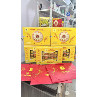 Yến Khánh Hoà-Combo 4 hộp 24 hũ yến sào 35% yến Đông Trùng Đường Phèn Nhân Sâm Hộp 6 hũ 70ml QuàTặng