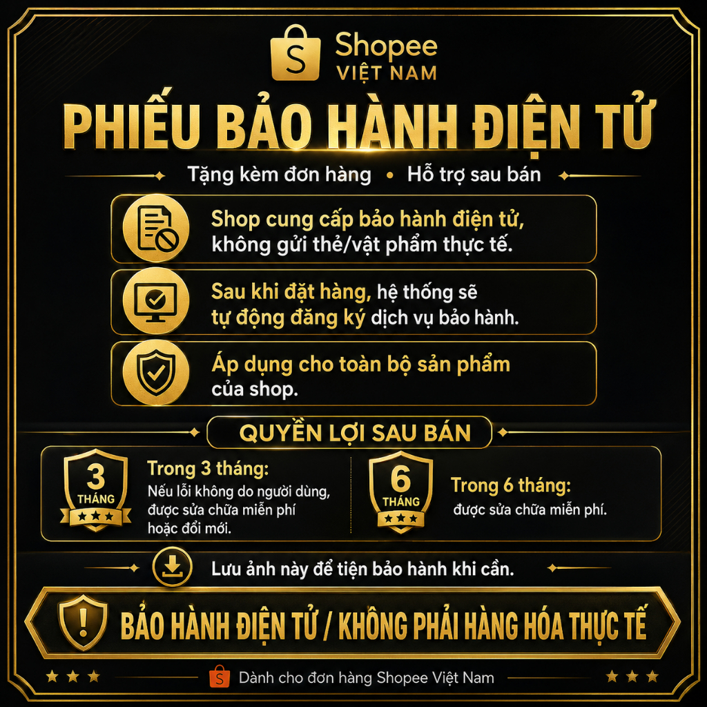 PHIẾU BẢO HÀNH ĐIỆN TỬ CHO CarPlay, Android Box, Tủ Lạnh Xe Hơi, Quạt Ô Tô, Loa, CD, Thiết Bị Điện T