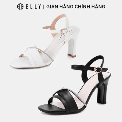 Sandal cao gót nữ ELLY EGM213 quai mảnh gót trụ 8cm thanh lịch