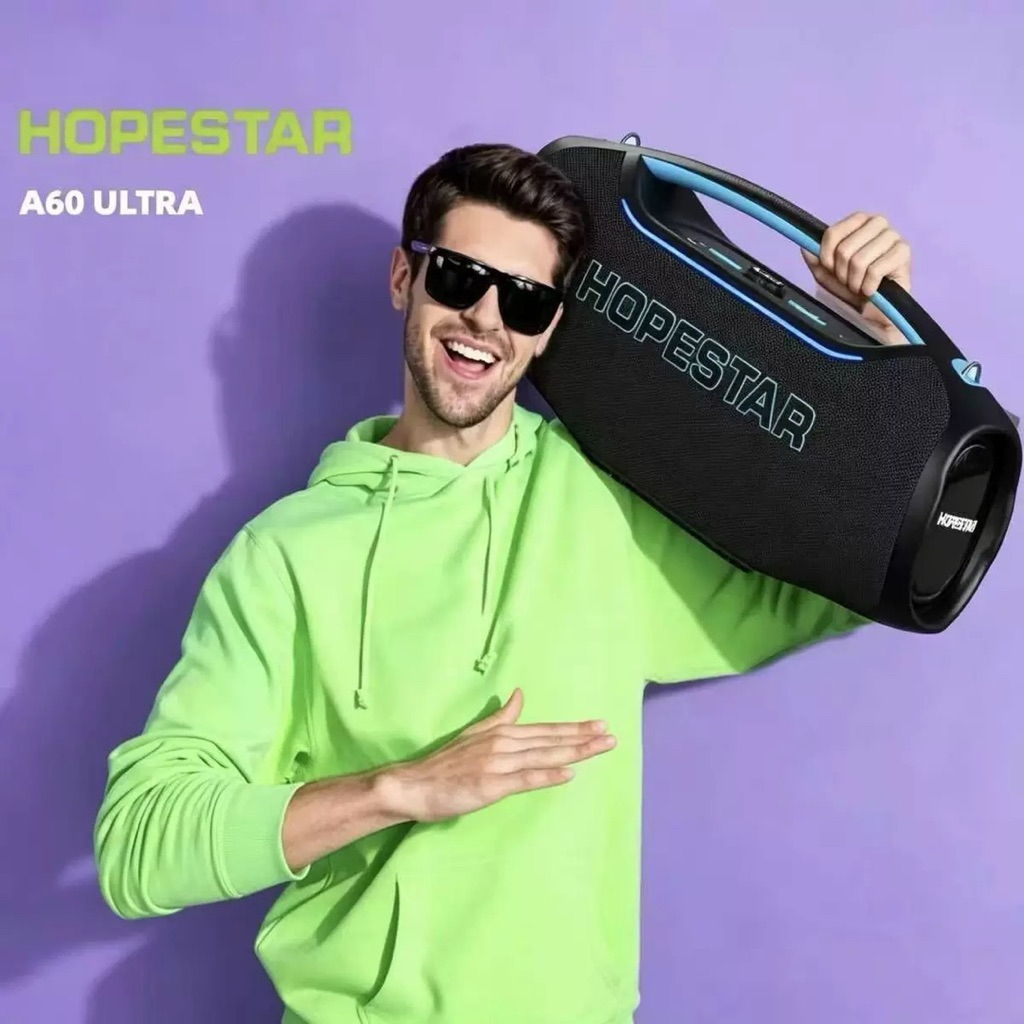 HOPESTAR A60 Ultra Công Xuất 450W Bluetooth 5.3 Tặng Kèm 2micro Không Dây,bin 30000mah