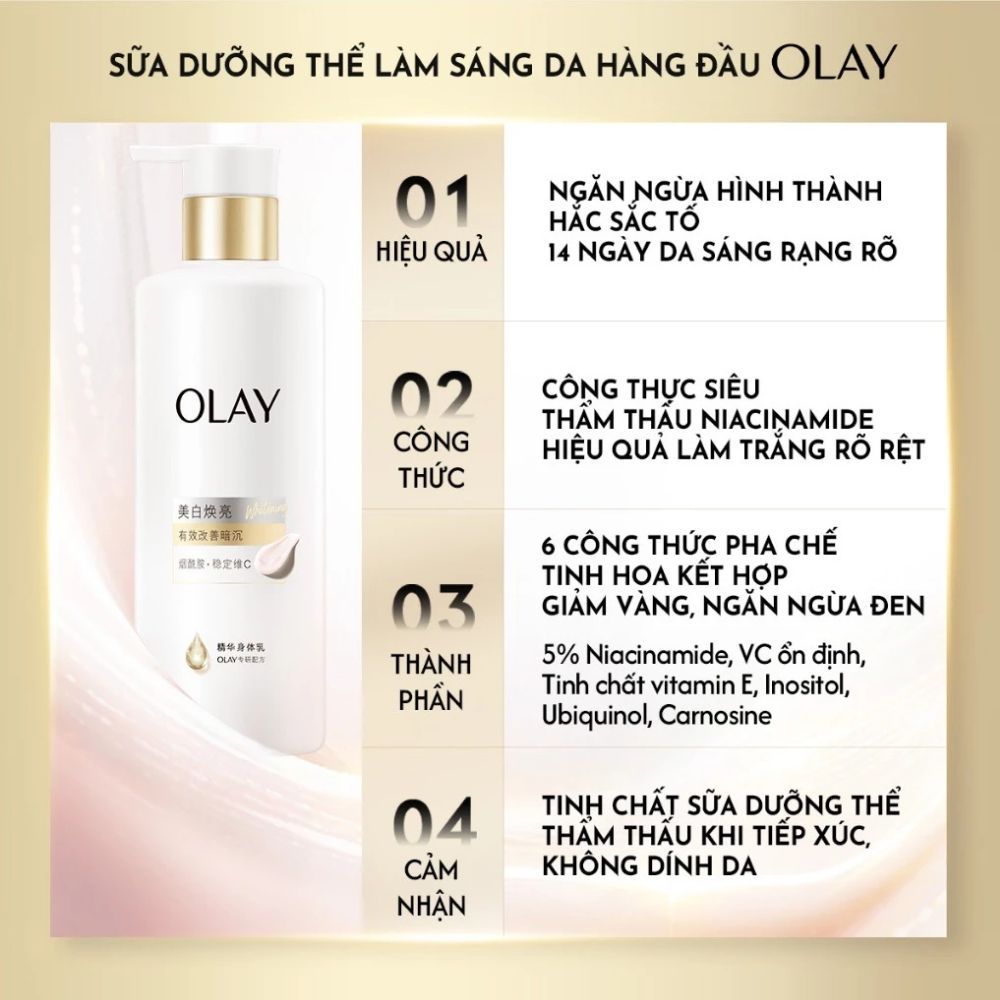 Ảnh 5 của Sữa dưỡng thể Olay giúp cấp ẩm, làm mềm mịn da, hỗ trợ dưỡng sáng.