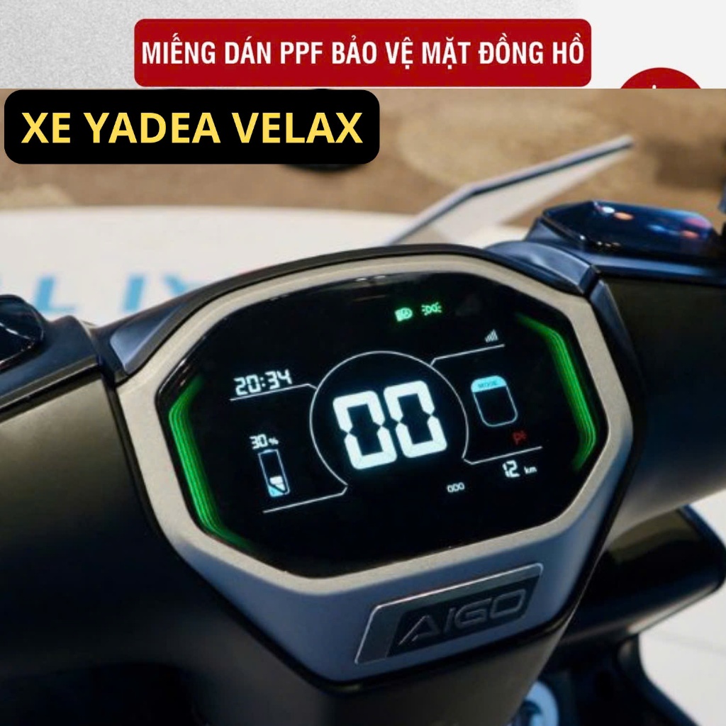 Dán PPF bảo vệ mặt đồng hồ xe điện cho YADEA VelaX, VelaX U H+ H Plus 2026  cao cấp chống trầy xước