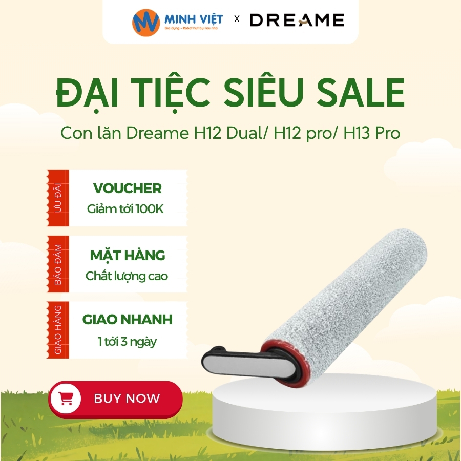 Hộp Con Lăn Dreame H12 Dual/ H12 Pro/ H13 Pro - Hàng Chất Lượng, Chính Hãng 100% - Minh Việt