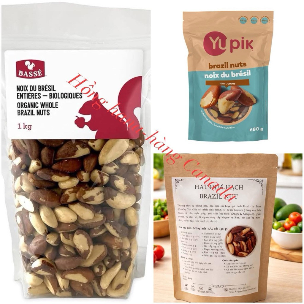 BRAZIL NUTS ORGANIC - hạt quả hạch hữu cơ-Canada - gói 340 gram, 680 gram date 03/27 và gói 1kg date