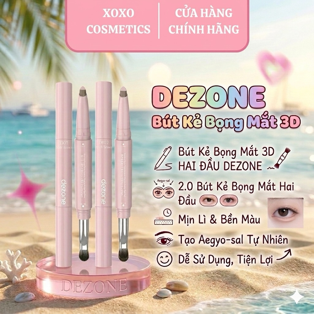 [DEZONE] Bút Kẻ Bọng Mắt 3D DEZONE 2.0 Dual Tone Under Eye Pen