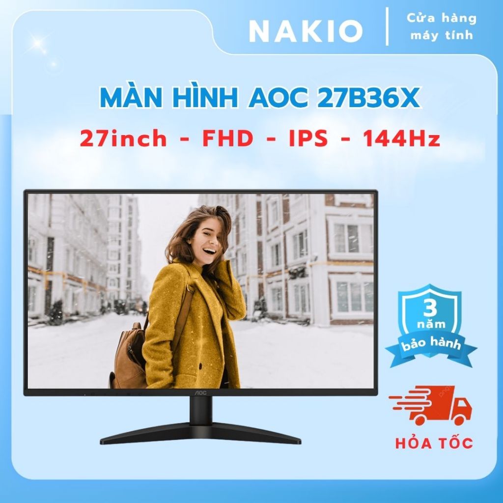 Màn hình AOC 27B36X/71 (27 inch - FHD - IPS - 144Hz - 0.5ms) - Bảo hành chính hãng 36 tháng