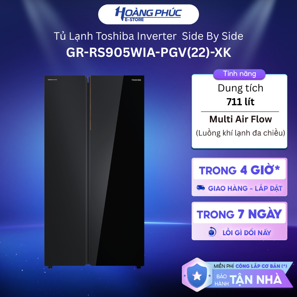 GR-RS905WIA-PGV(22)-XK - Tủ Lạnh Thông Minh Toshiba NaturePURE 711L {Ship HCM 0Đ}