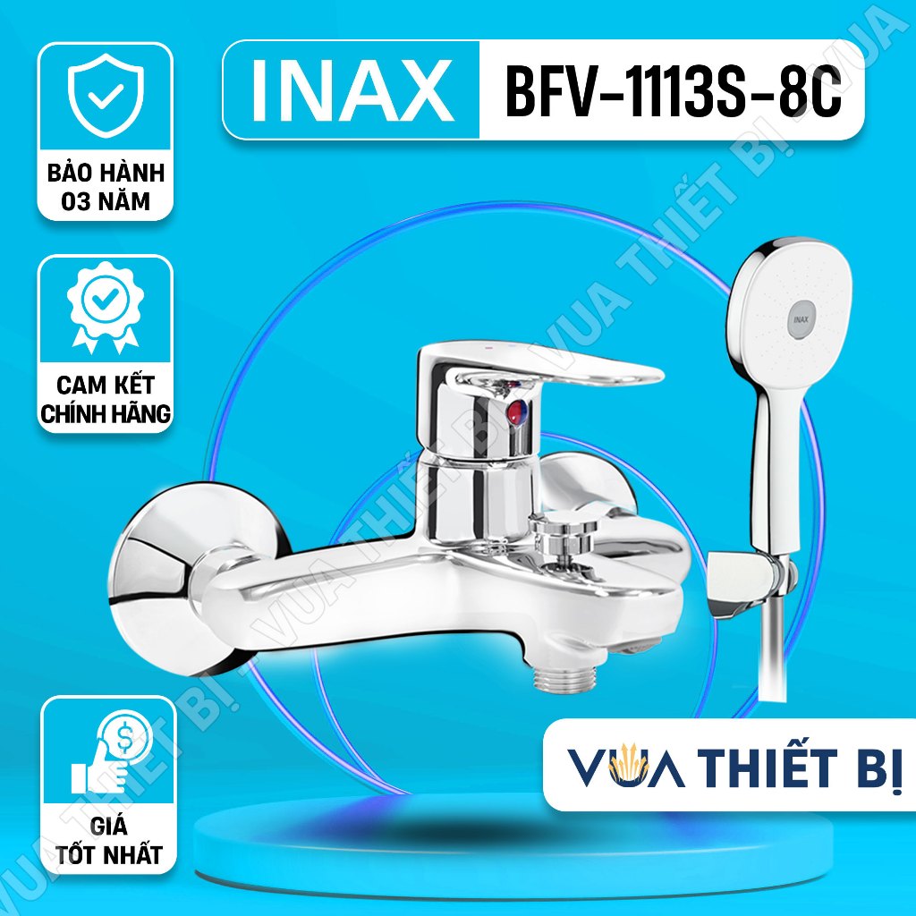 INAX BFV-1113S-8C BFV-1113S-7C BFV-1113S-4C - Vòi sen tắm nóng lạnh chính hãng - VUA THIẾT BỊ