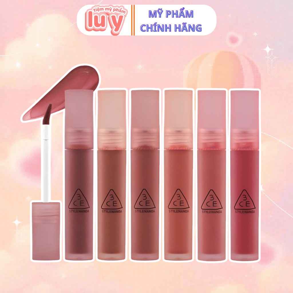 Son kem lì 3ce Blur Water Tint 4.6g Sepia Laydown Casual Affair mịn lì, lâu trôi - MP Hương Ly