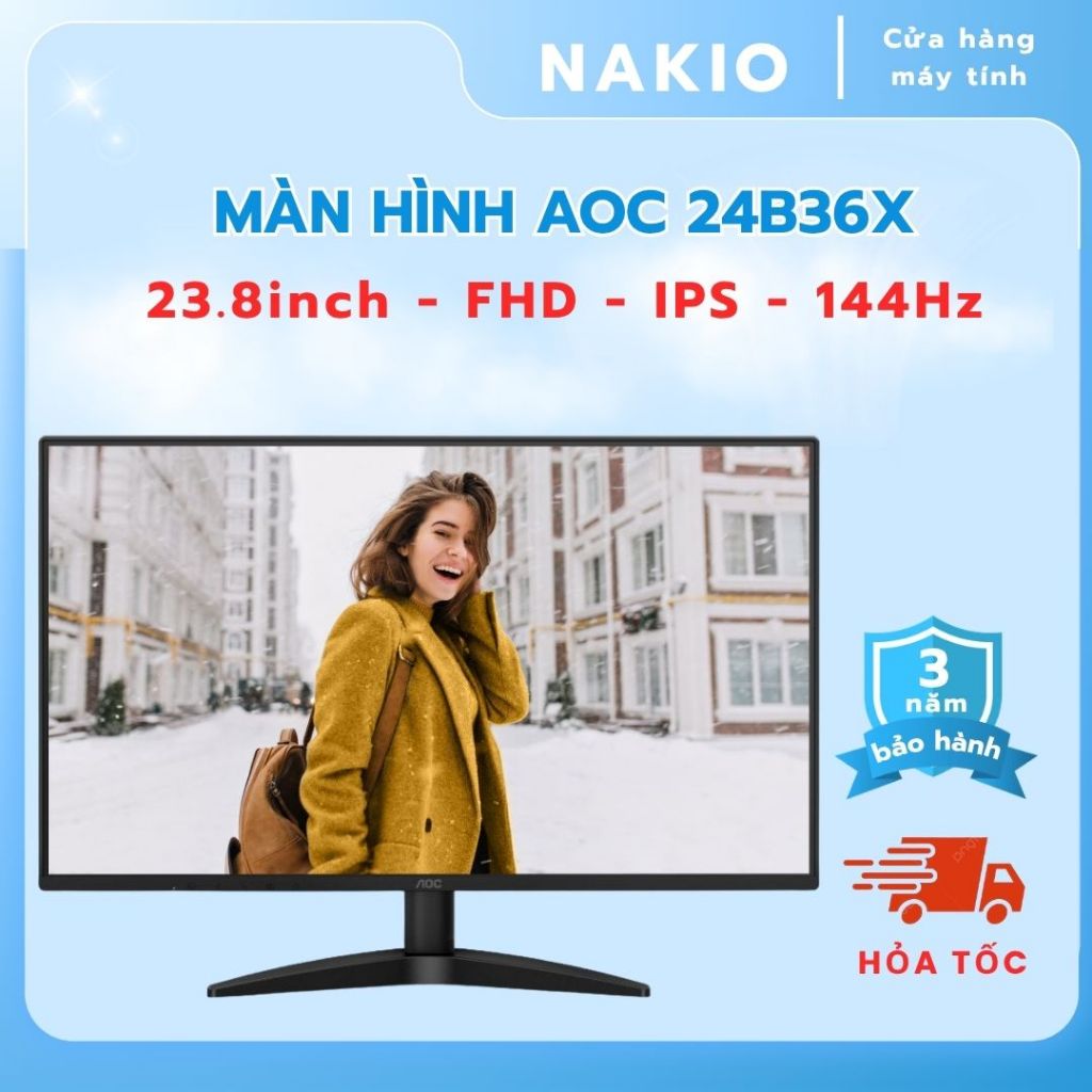 Màn Hình AOC Gaming 144Hz 24B36X - 27B36X - Q27B36X - 24B15H3 - Bảo hành chính hãng 36 tháng