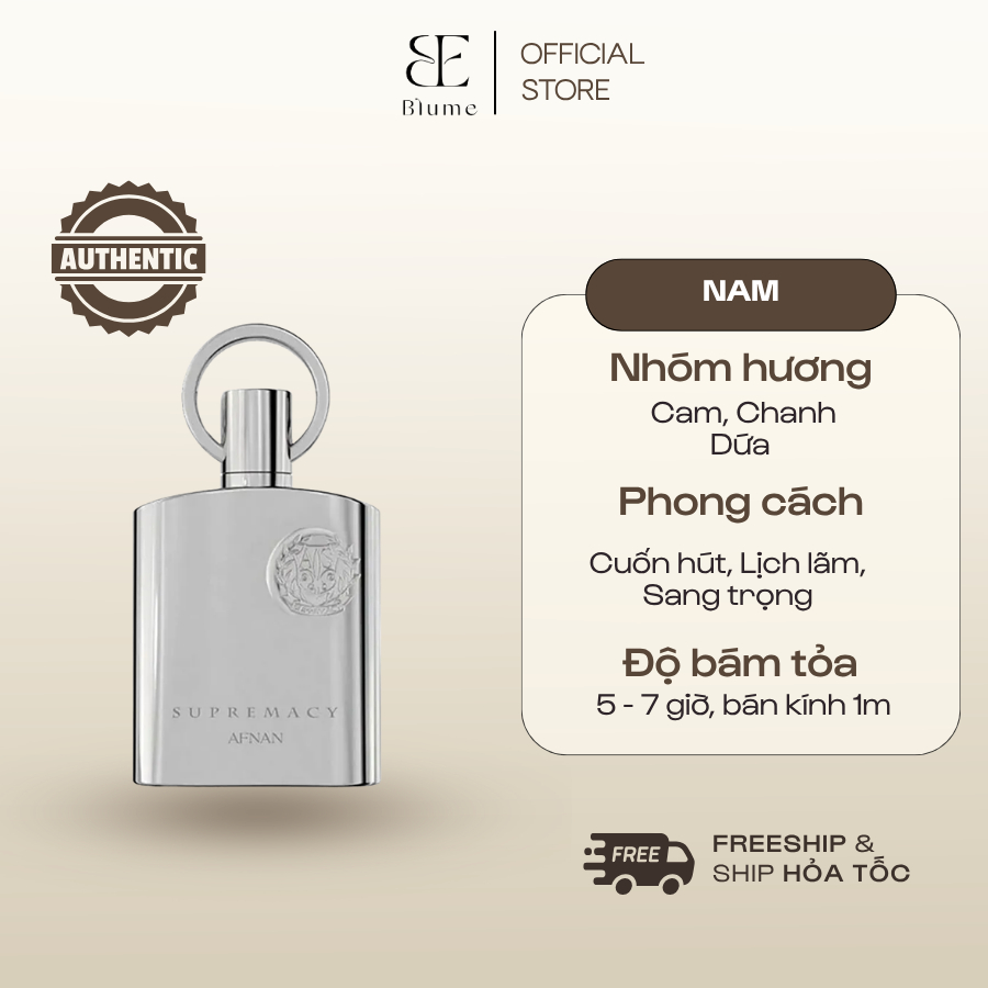 [ MẪU CHIẾT ] Nước hoa NAM SUPREMANCY SILVER mùi nam tính  - Blume Tiệm Nước Hoa