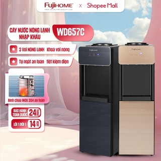Cây nước nóng lạnh cao cấp Fujihome WD675C nhập khẩu, máy nước uống nóng lạnh sâu Block, tự ngắt tiết kiệm điện an toàn