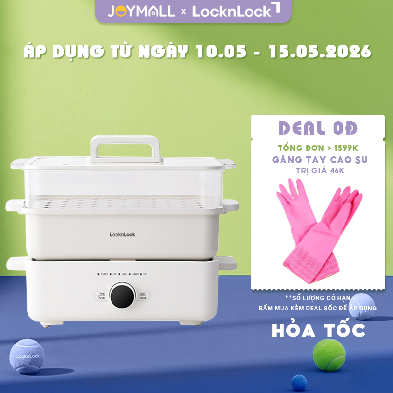 Nồi Lẩu Đa Năng Bianco Locknlock EJP154IVY, EJP124IVY, EJP134IVY, Hàng Chính Hãng - JoyMall