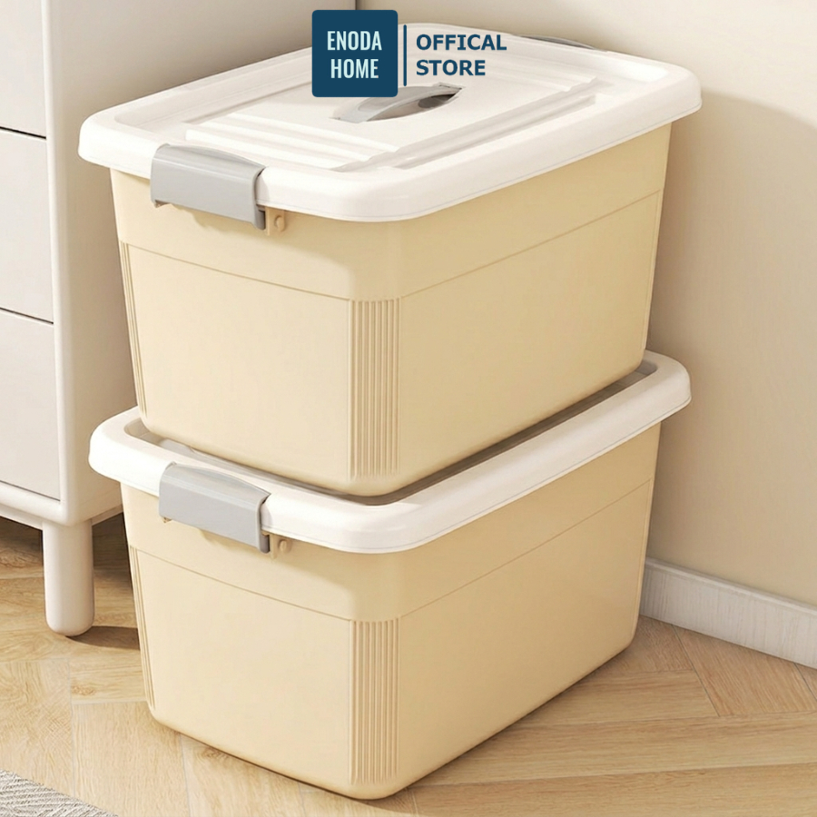 Hộp Nhựa Đựng Đồ Enoda Home Có Nắp Chống Bụi, Thùng Nhựa Chứa Đồ Nắp Cài Chắc Chắn Q100