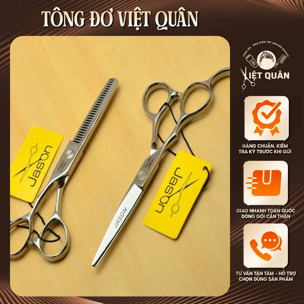 Kéo cắt, tỉa tóc tay trái Jason JS12 dành cho người tay trái 6.0