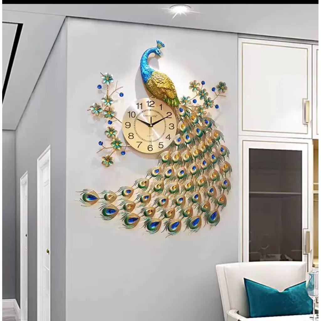 Đồng hồ treo tường, đồng hồ công, đồng hồ khổng tước, đồng hồ decor