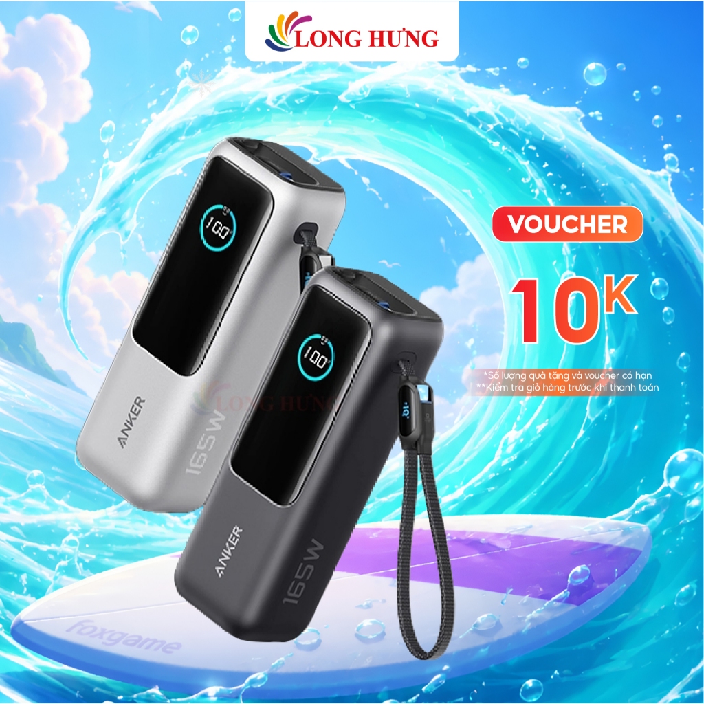 Sạc dự phòng Anker Zolo Power Bank High-Power Multi Device USB-C 165W 25000mAh A1695 - Hàng chính hã