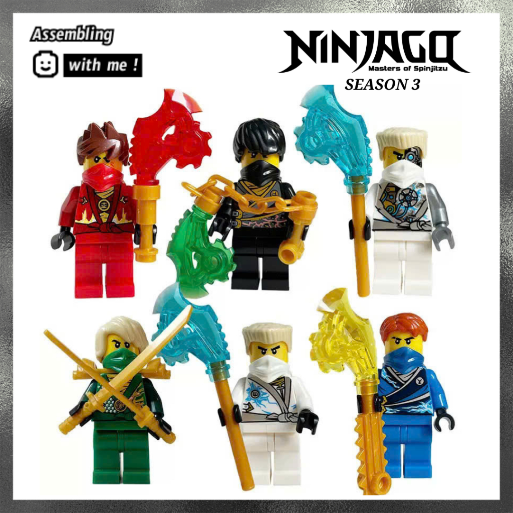 Đồ chơi lắp ráp Minifigures Ninjago Season 3 - các chiến binh ninja huyền thoại