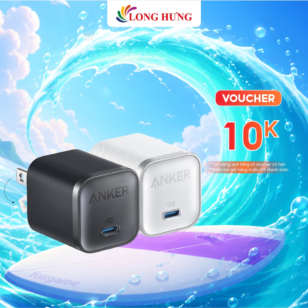 Cốc sạc Anker Nano 1C Compact Fast Charger 45W A2692 - Hàng chính hãng
