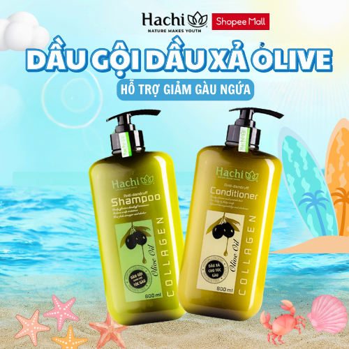 Dầu Gội, Xả Hachi Anti-Dandruff dành cho tóc gàu chiết xuất từ Olive hỗ trợ giảm gàu ngứa