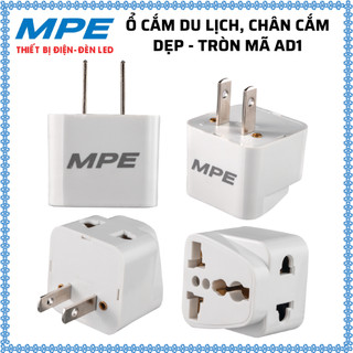Ổ CẮM DU LỊCH MPE, CHÂN CẮM DẸP – TRÒN AD1