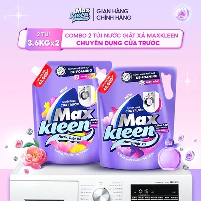 [LIVE] Combo 2 Túi Nước Giặt Xả MaxKleen chuyên dụng Cửa Trước 3.6kg