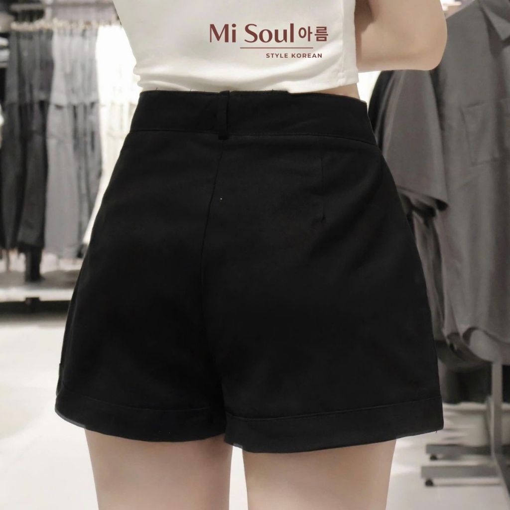 Quần Short Kaki Bigsize Cạp Cao Dáng A, Quần Đùi Nữ Basic Tôn Dáng Che Bụng Misoul 563 | BigBuy360 - bigbuy360.vn