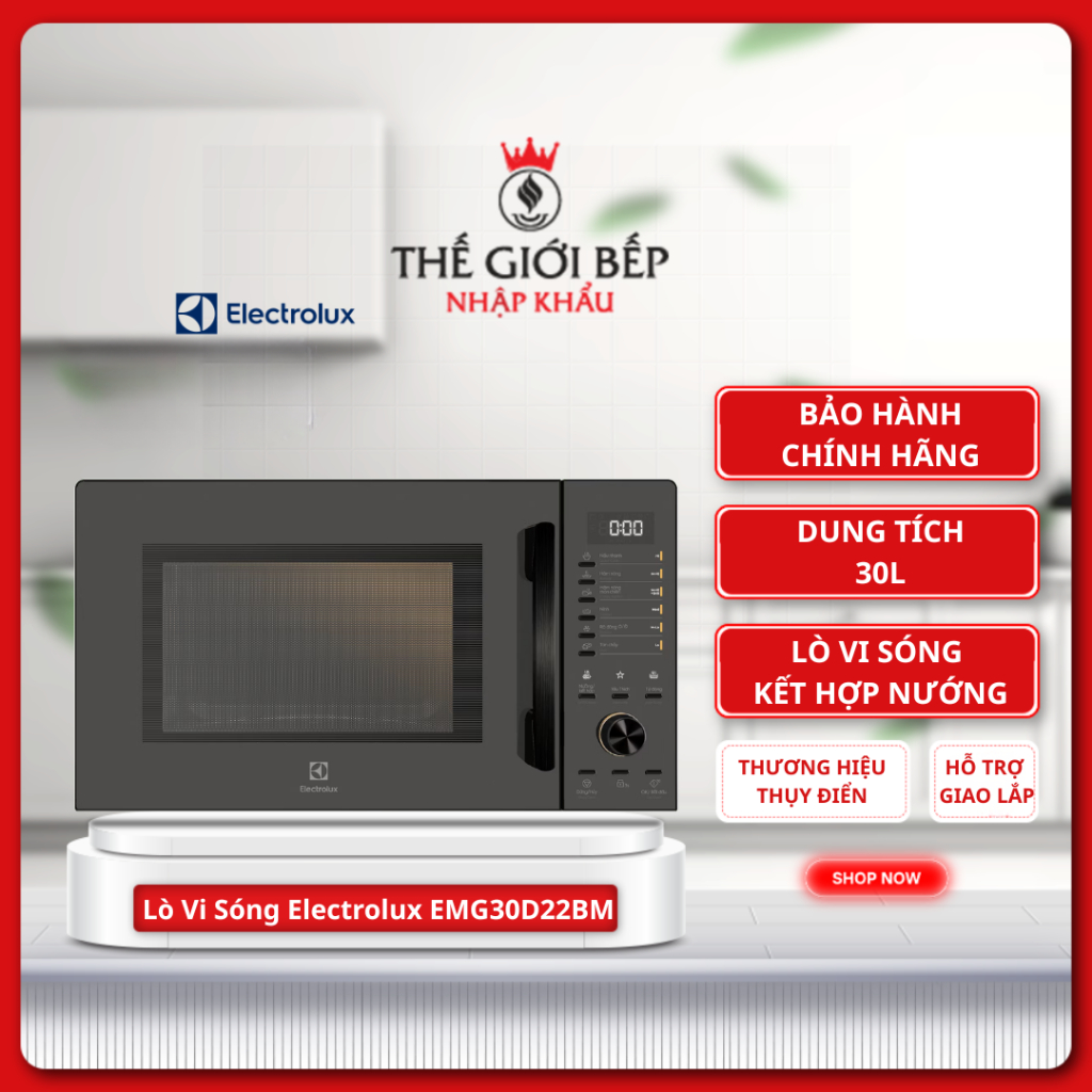 Lò Vi Sóng Electrolux Có Nướng 30L EMG30D22BM - Lựa Chọn Hoàn Hảo Cho Gia Đình