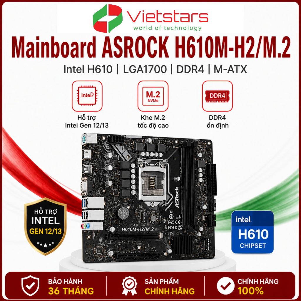 Mainboard ASROCK H610M-H2/M.2, Socket LGA 1700/ DDR4, HDMI x2