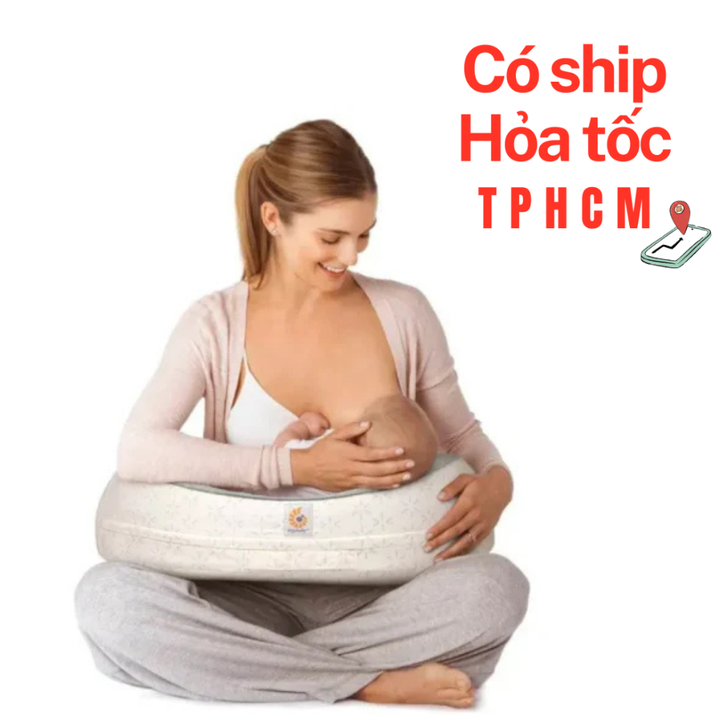 Gối cho bé bú Ergobaby Pillow  Xám và màu Starlight Cream TPHCM