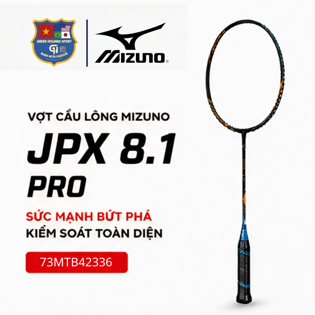 Vợt Cầu Lông Mizuno JPX 8.1 PRO 3U5 Chính Hãng – Thiết Kế Cứng Cáp, Phản Hồi Cầu Nhanh