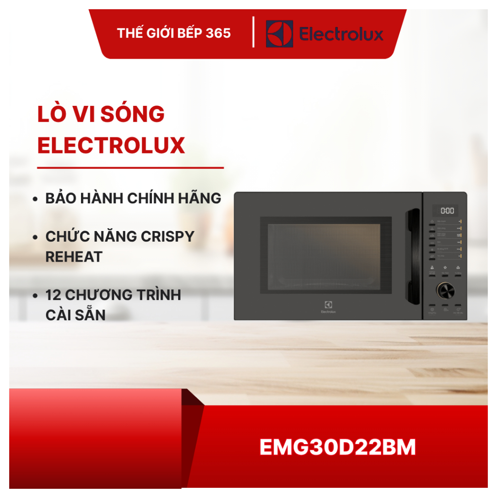 Lò Vi Sóng Electrolux Có Nướng 30L EMG30D22BM - Lựa Chọn Hoàn Hảo Cho Gia Đình