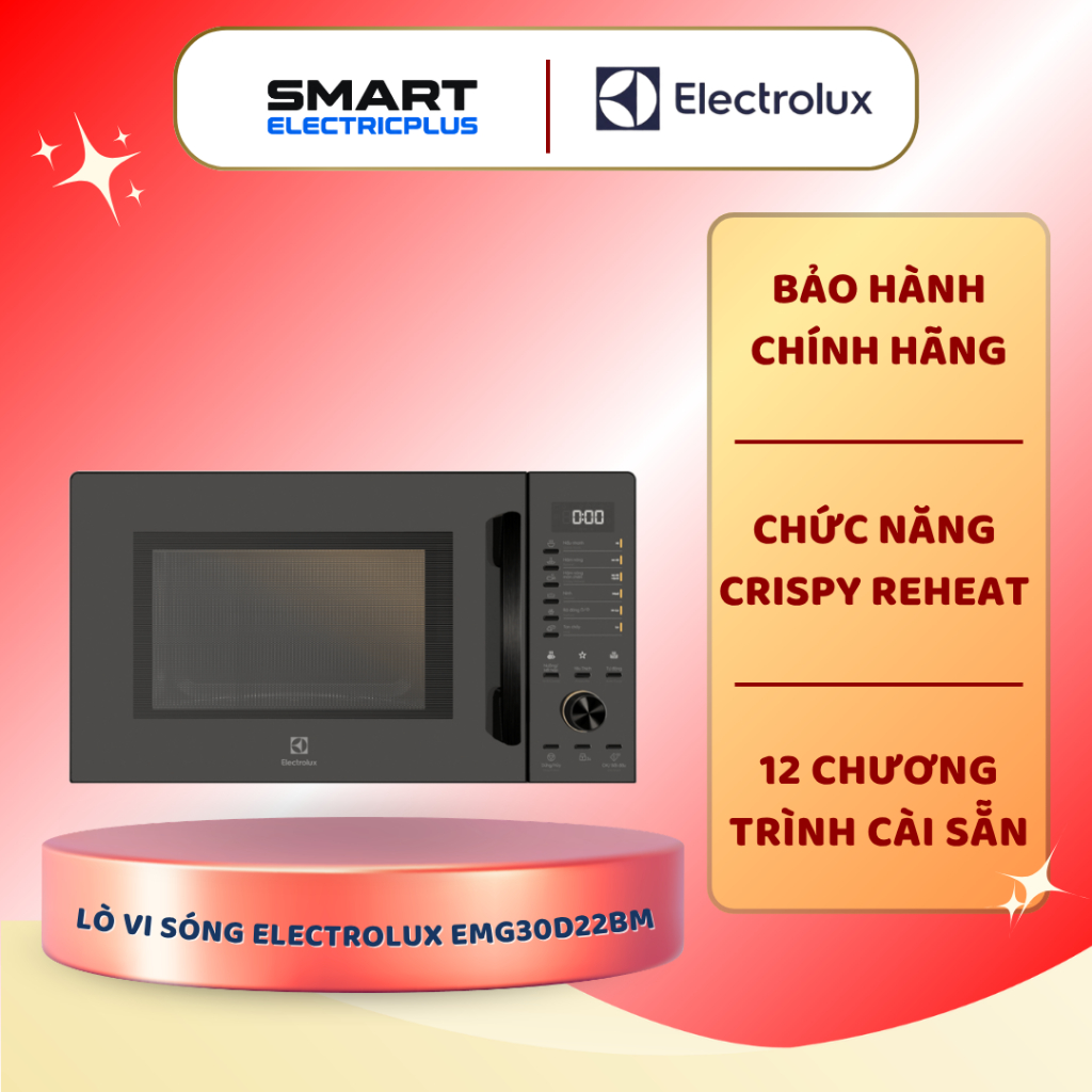 Lò Vi Sóng Electrolux Có Nướng 30L EMG30D22BM - Lựa Chọn Hoàn Hảo Cho Gia Đình
