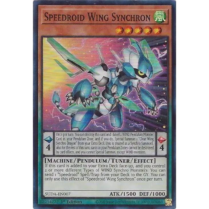 Thẻ Bài Yugioh Mã SUDA-EN007 - Speedroid Wing Synchron - Pendulum Effect Monster - Super Rare