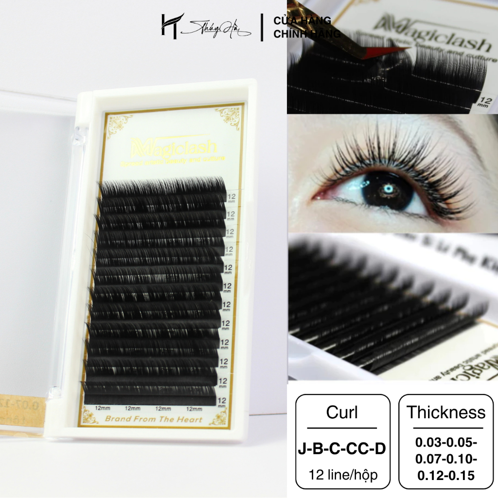 Mi Lông Chồn Hộp Mix Size 9-14mm, Dày 0.03-0.05-0.07-0.10-0.12-0.15, Cong J-B-C-CC-D-U-LD-Li Thúy Hà