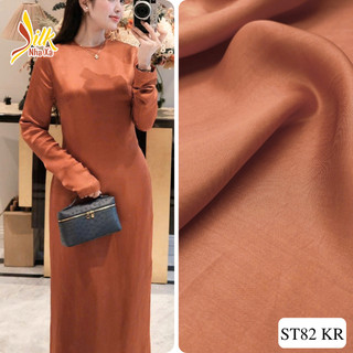 Lụa satin may áo dài Nhaxasilk - màu cam đất  – ST82 KR