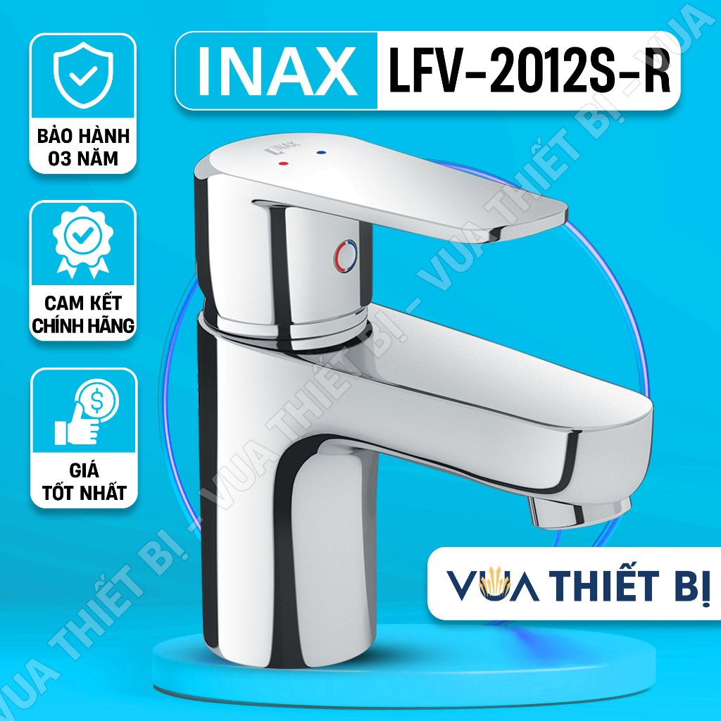 INAX LFV-2012S-R - Vòi Lavabo chậu rửa mặt nóng lạnh chính hãng - VUA THIẾT BỊ