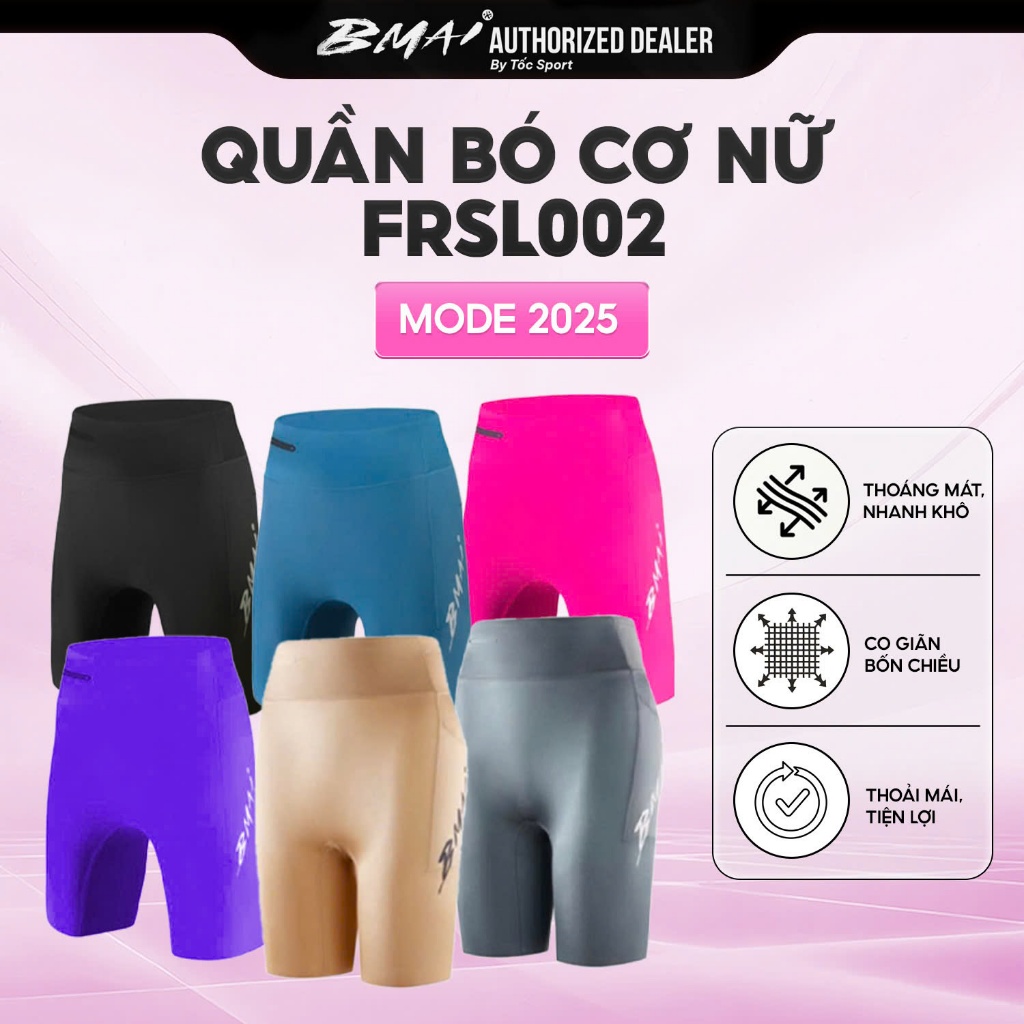 BMAI Quần | BMAI Quần bó chạy bộ FRSL002 - Nữ - Quần bó cơ đa năng phiên bản 2025, Công nghệ nén ôm 