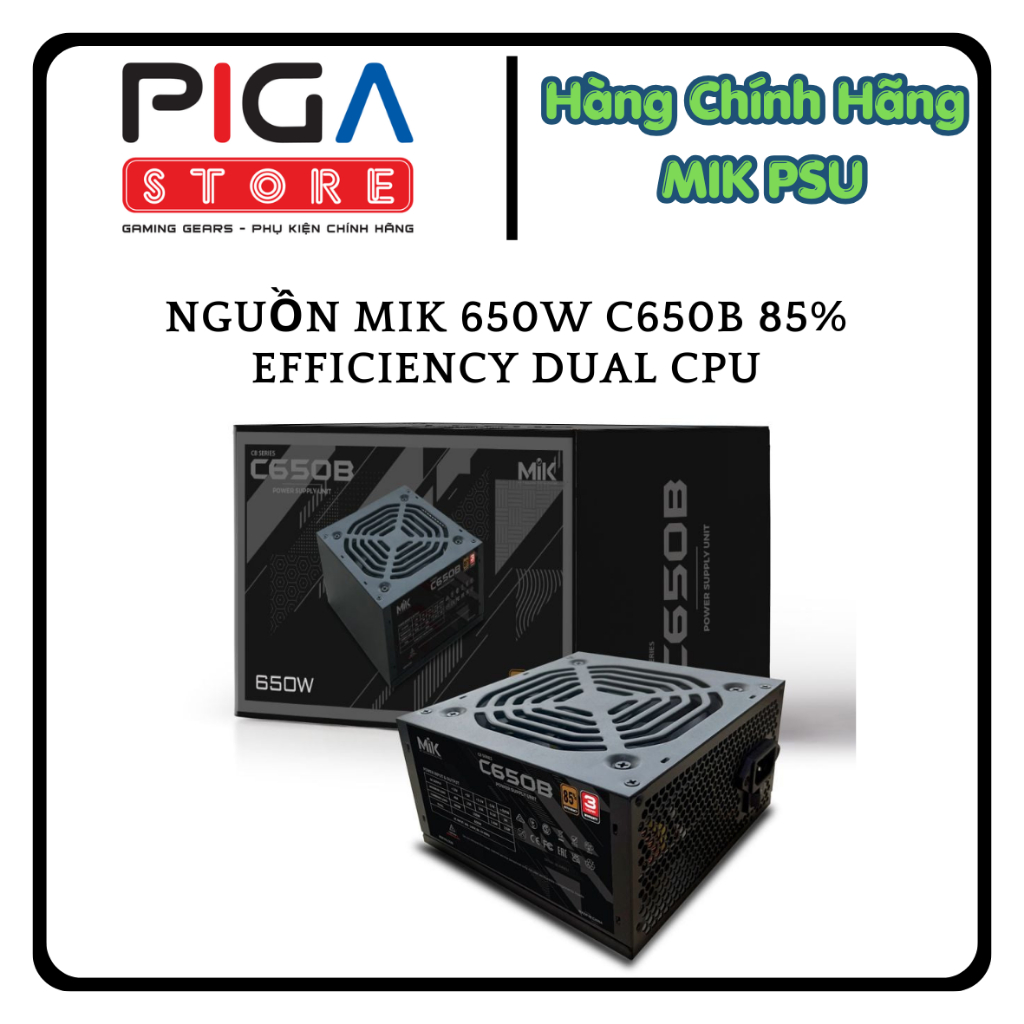 NGUỒN MIK 650W SPOWER C650B 85% EFFICIENCY DUAL CPU