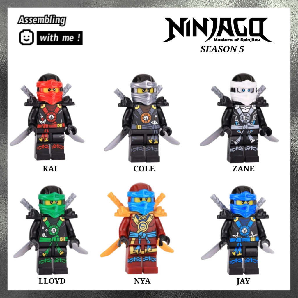 Đồ chơi lắp ráp Minifigures Ninjago Season 5 - các chiến binh ninja huyền thoại