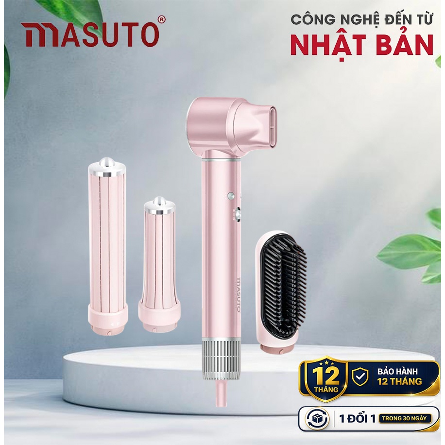 Máy Sấy Tóc Tạo Kiểu 5in1 Masuto Đa Chức Năng Công Nghệ Ion Giảm Hư Tổn Tóc 1300W
